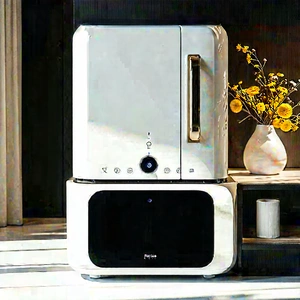 Innovative Smart Appliance (design:1.13) With White Refrigerator