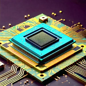 Close-up of microprocessor