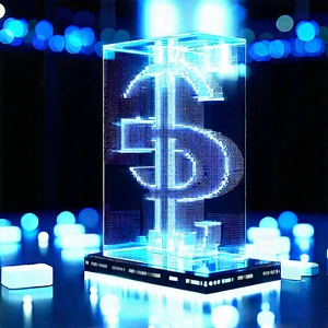 Financial Technology In Research Center With Large, Illuminated,