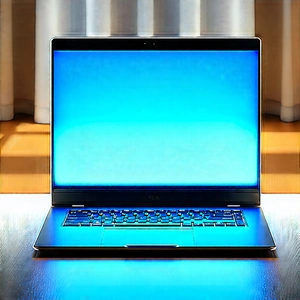Laptop With Glowing Screen With Laptop Computer