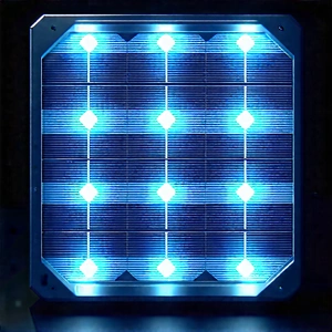 Solar panel with blue light (glow:1.18)