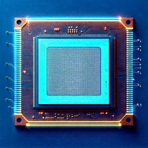 Microchip With Holographic Projection With Close-up Computer