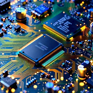 Circuit board with digital particles