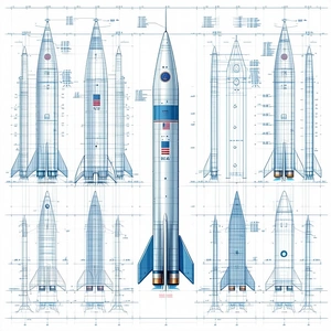 blue white space shuttle shown