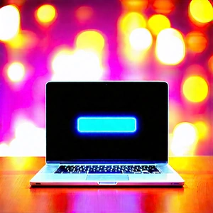 Laptop With Glowing Screen With Laptop Computer