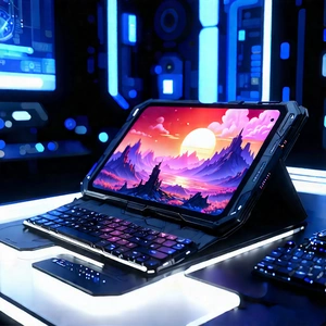 Tablet With Streaming Content With Laptop Computer