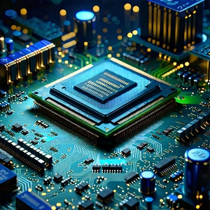 Close-up of microprocessor