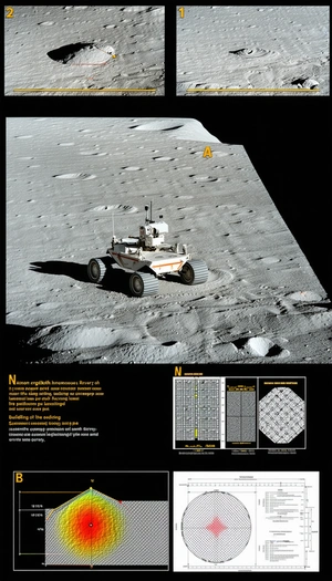 A Small Robotic Vehicle, Possibly A Rover, Driving Across A Rocky Terrain