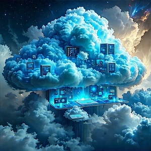 Cloud Computing Visualization With Image, There