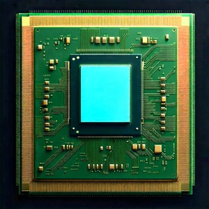 Microchip With Laser Scanning With Close-up Computer