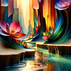 Abstract Art Nouveau Style: Abstract interpretation of erosion