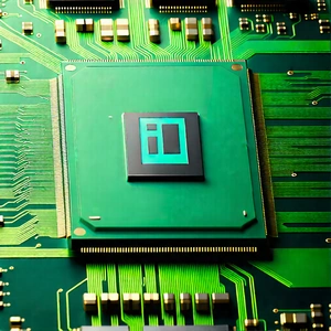 Close-up of microprocessor