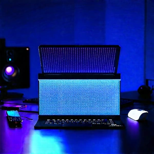 Laptop With Glowing Screen With Laptop Computer