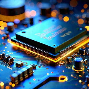 Close-up of electronic circuit