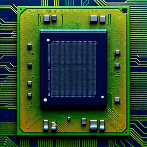 Close-up of microprocessor