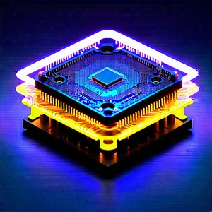 Quantum computer with neon accents