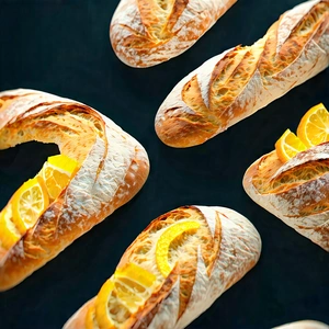 Lifestyle Low Poly: Artisanal bread prepared with seasonal produce