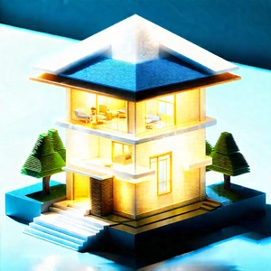 (futuristic:1.27) smart home