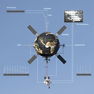 The Image Is A Diagram Of A Space Station, Showing The Various Components And Their Functions