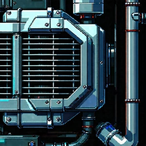 Close-up of cooling system