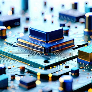 Close-up of microprocessor