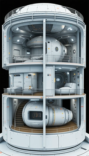 image, there futuristic space station