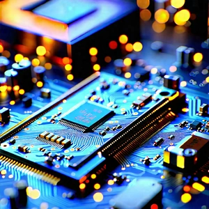 Close-up of electronic circuit