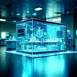 Healthcare Technology In Research Center With Image, There
