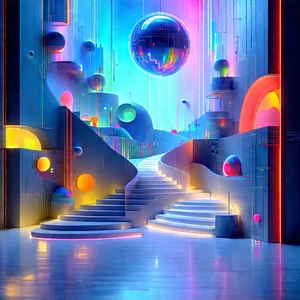 Futuristic Innovation Hub With Image, There