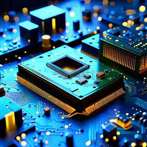 Close-up of electronic circuit