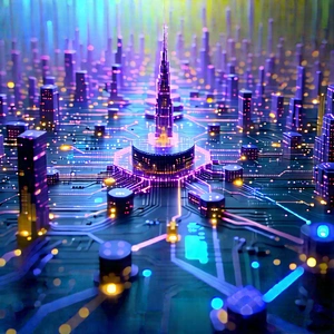 Blockchain Network Visualization With Image, There