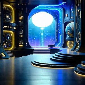 (futuristic:1.26) Innovation Hub With Futuristic Setting,