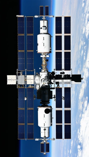 space shuttle docked space station