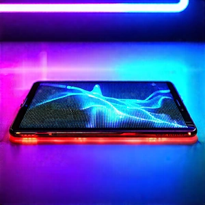 Tablet With Glowing Screen With Cell Phone