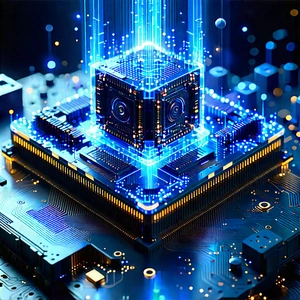 Quantum computer with data streams