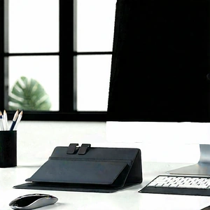 Business Octane Render: Workplace with digital (devices:1.28) on desk