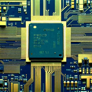 Close-up of microprocessor
