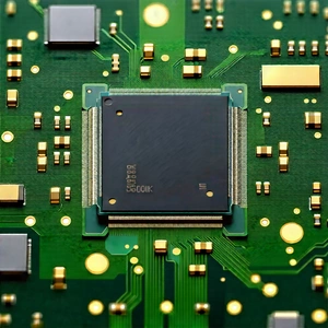 Close-up of microprocessor