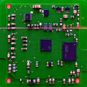 Circuit board with laser scanning