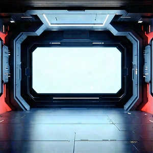 Futuristic tech startup office