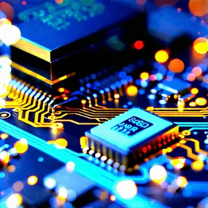 Close-up of electronic circuit