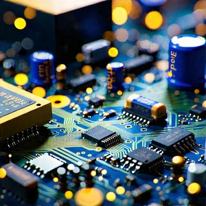 Close-up of electronic circuit