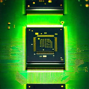 Close-up of microprocessor