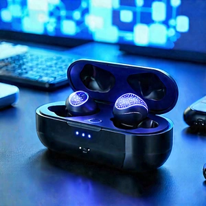 Wireless Earbuds With Streaming Content With Pair Blue
