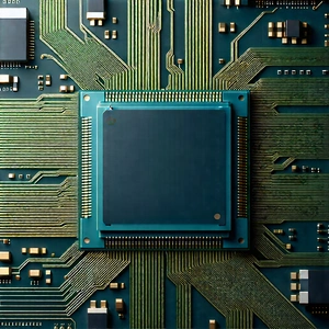 Close-up of microprocessor
