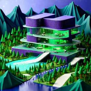 Digital Transformation Visualization With Large, Futuristic