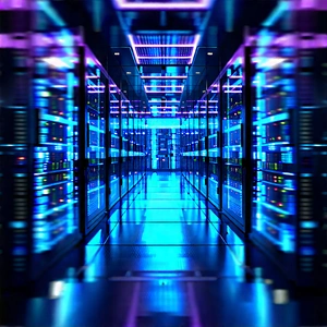 Futuristic Server Room With Image, There