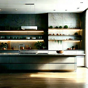 Lifestyle Hdr Photography: (modern:1.4) Kitchen With Organized Space With Large, Modern