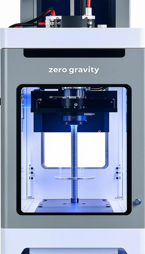 A Blue And White 3d Printer Is Shown In The Image