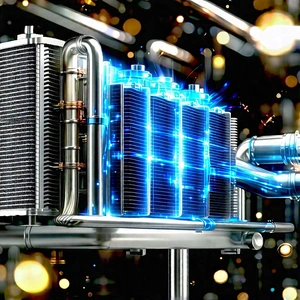 Close-up Of Cooling System With Large, Futuristic-looking
